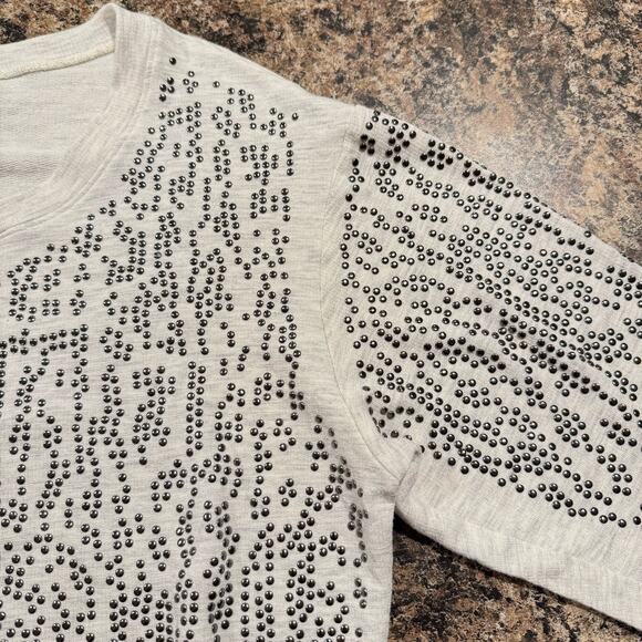Monrow Womens Top Embellished Studded Grunge Rock Cyber Punk USA Size Small JB - Picture 4 of 8